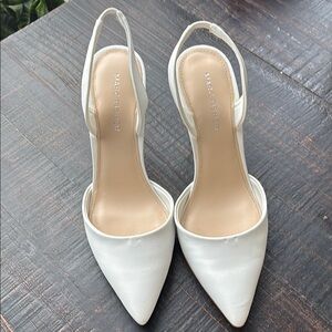 White Marc Fisher Slingbacks